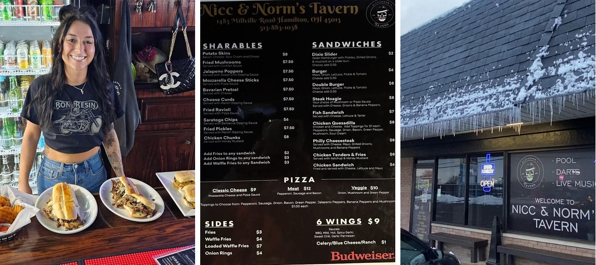 Nicc and Norms Tavern Menu